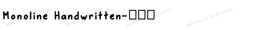 Monoline Handwritten字体转换